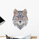 Mandala Tattoo Wolf Wall Decal