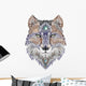 Mandala Tattoo Wolf Wall Decal