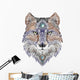 Mandala Tattoo Wolf Wall Decal