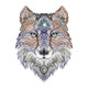 Mandala Tattoo Wolf Wall Decal
