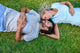 Grass Laying Couple Wall Decal
