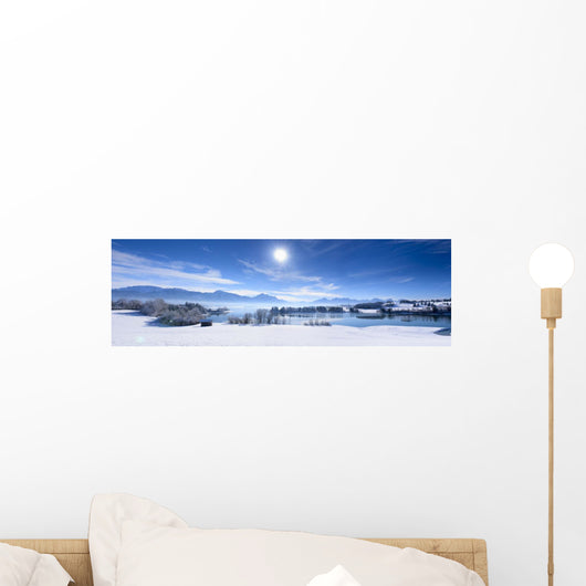 Snow Covered Alps Wall Decal Panoramic Wall Decal