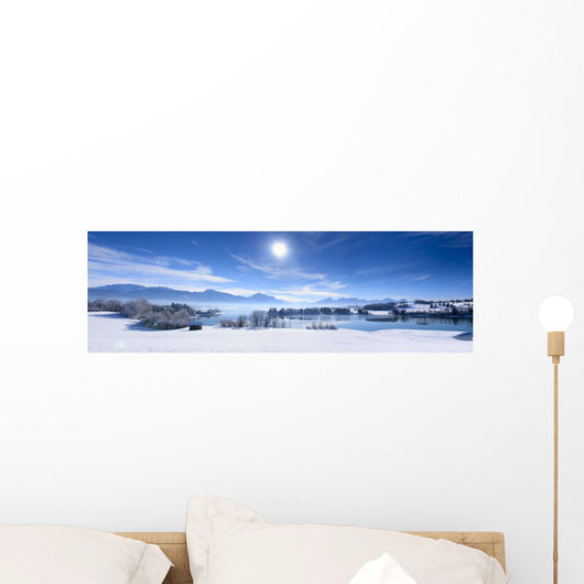 Snow Covered Alps Wall Decal Panoramic Wall Decal