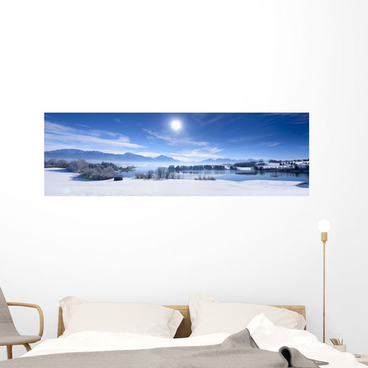 Snow Covered Alps Wall Decal Panoramic Wall Decal