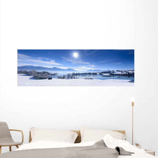 Snow Covered Alps Wall Decal Panoramic Wall Decal