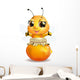Bee White Wall Decal Design 3