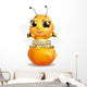 Bee White Wall Decal Design 3