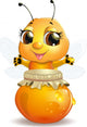 Bee White Wall Decal Design 3
