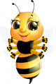 Bee White Wall Decal Design 2