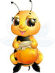 Bee White Wall Decal Design 1