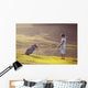 Young Female Playing Golf Wall Decal