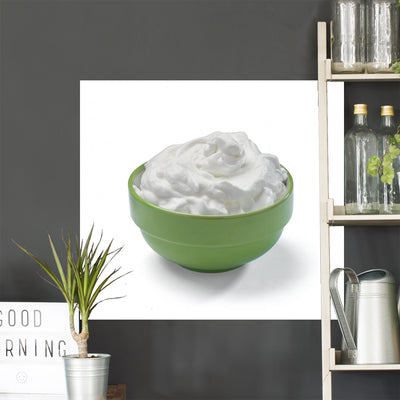 Sour Whipped Cream Wall Decal shown on a wall