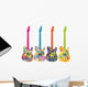 Flower Power Guitars Wall Stickers Wall Decal