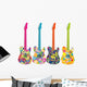 Flower Power Guitars Wall Stickers Wall Decal