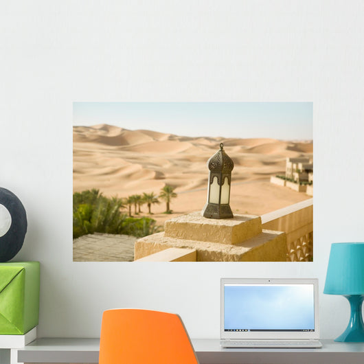 Sand Desert Oasis with Wall Decal