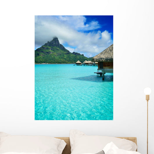 Luxury Overwater Vacation Resort Wall Decal