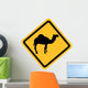 Yellow Sign with Camel Wall Decal