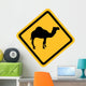 Yellow Sign with Camel Wall Decal