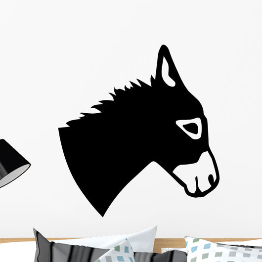Real Donkey Head Wall Decal