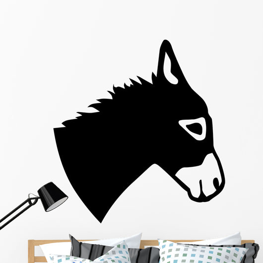 Real Donkey Head Wall Decal