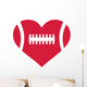 American Football Heart Wall Decal