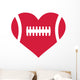 American Football Heart Wall Decal