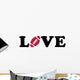 American Football Love Wall Decal