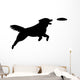 Dog Catching Frisbee Wall Decal