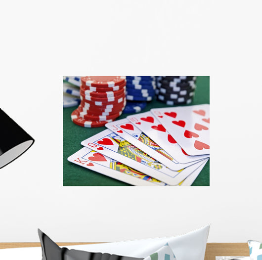 Poker Game Set Chips Wall Decal