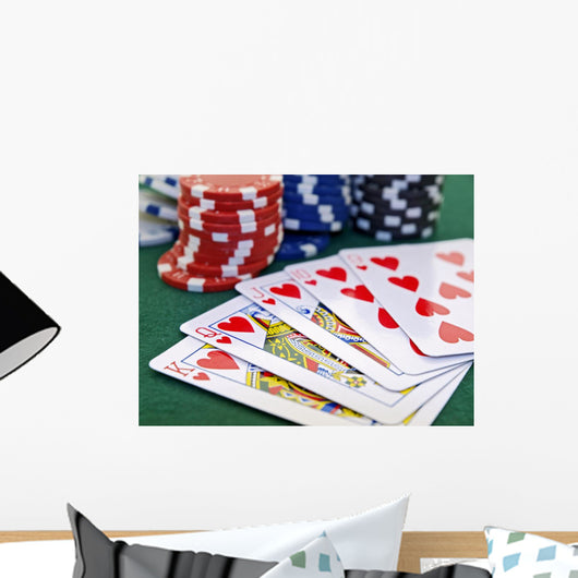 Poker Game Set Chips Wall Decal