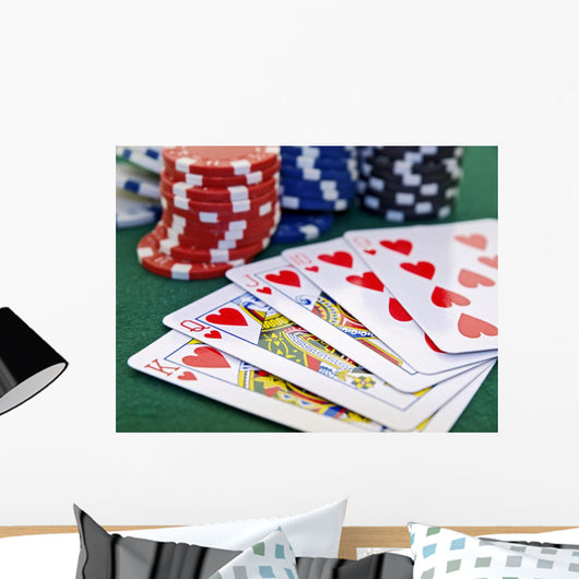 Poker Game Set Chips Wall Decal