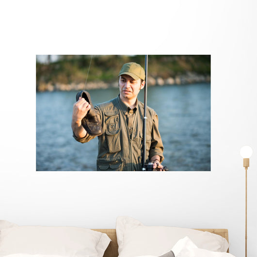 Fisherman Fishing River Wall Decal