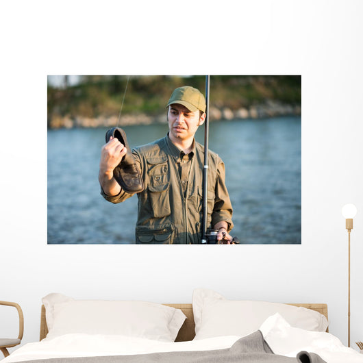 Fisherman Fishing River Wall Decal