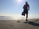 Silhouette Man Running Beach Wall Decal