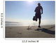 Silhouette Man Running Beach Wall Decal