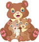 Bear Family Wall Decal