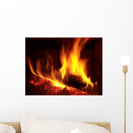 Log Fire Wall Decal