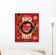Vintage BBQ Party Menu Wall Decal