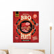 Vintage BBQ Party Menu Wall Decal