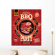 Vintage BBQ Party Menu Wall Decal