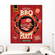Vintage BBQ Party Menu Wall Decal