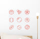 Sport Balls Thin Line Wall Stickers Wall Decal