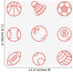Sport Balls Thin Line Wall Stickers Wall Decal