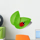 Ladybird Green Leaves Vector Wall Decal