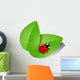 Ladybird Green Leaves Vector Wall Decal
