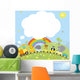 Train with Animals and Wall Decal