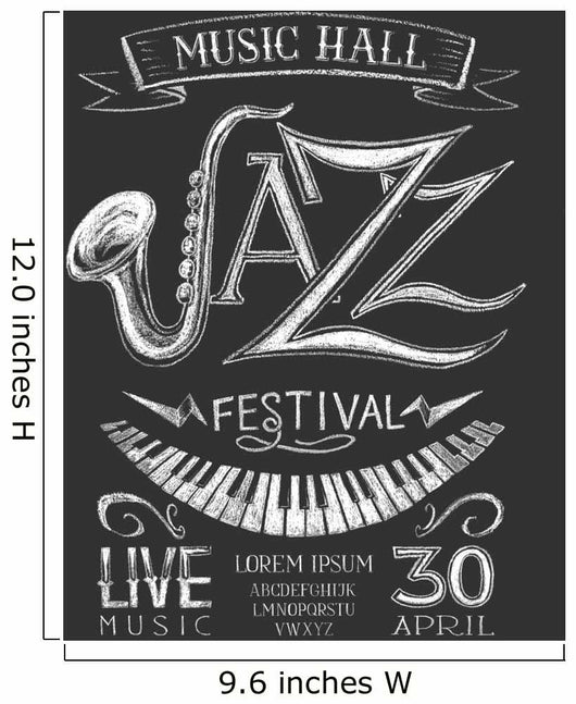 Poster Jazz Festival Blackboard Wall Decal