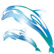 Abstract Dolphin Blur Wall Decal