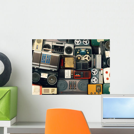 Colorful Music Collage Wall Decal