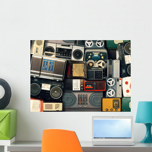 Colorful Music Collage Wall Decal